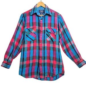 VTG Williams Bay Flannel Size tall‎ medium lumberjack gorpcore PNW 90s grunge